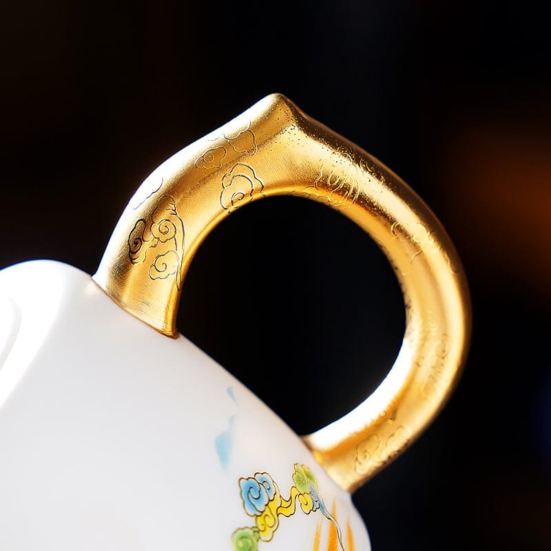 Colorful Dragon Teapot Tenmokus