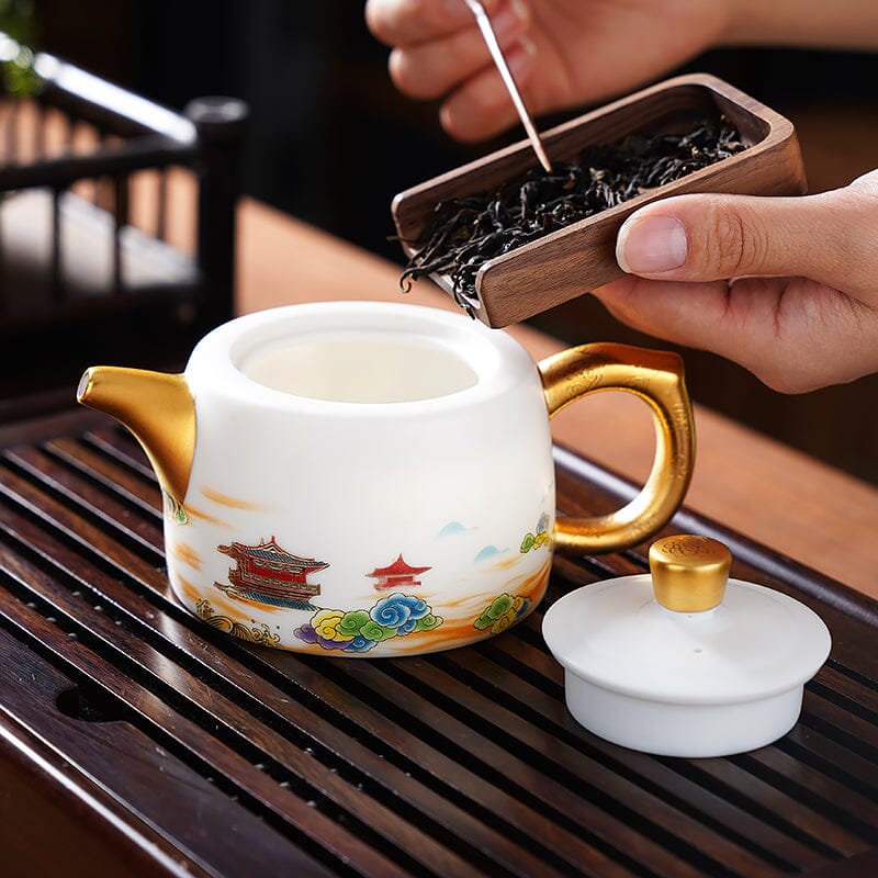 Colorful Dragon Teapot Tenmokus