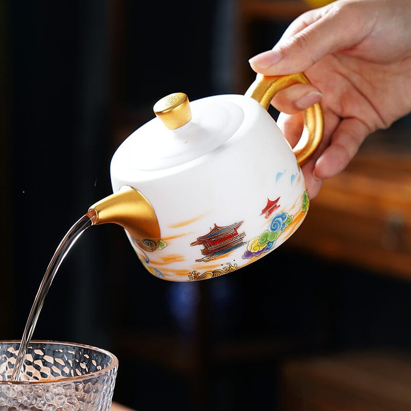 Colorful Dragon Teapot Tenmokus