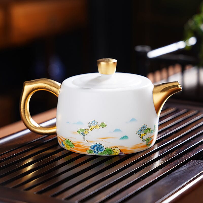 Colorful Phoenix Teapot Tenmokus