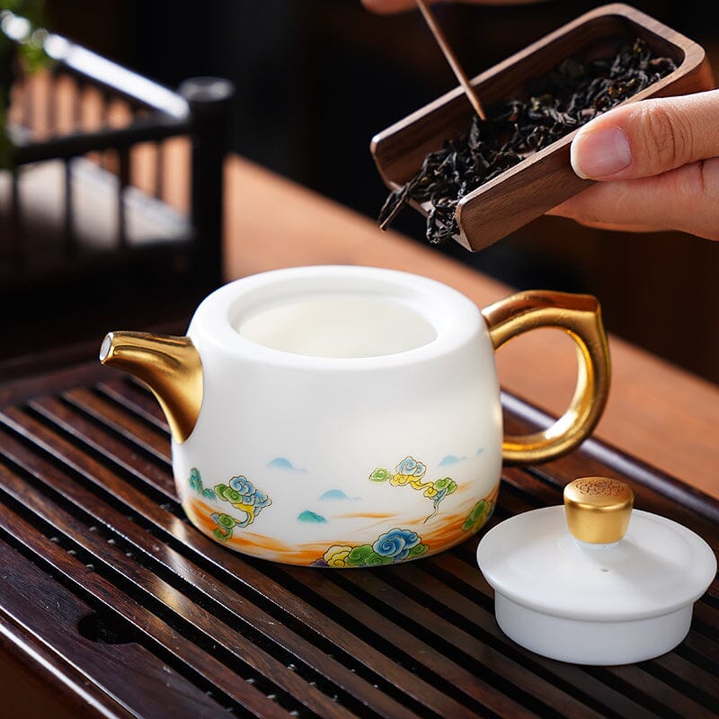 Colorful Phoenix Teapot Tenmokus