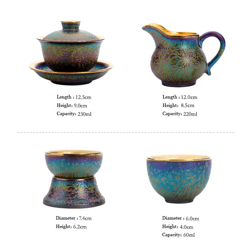 Golden Magic Tea Set Tea Set Tenmokus