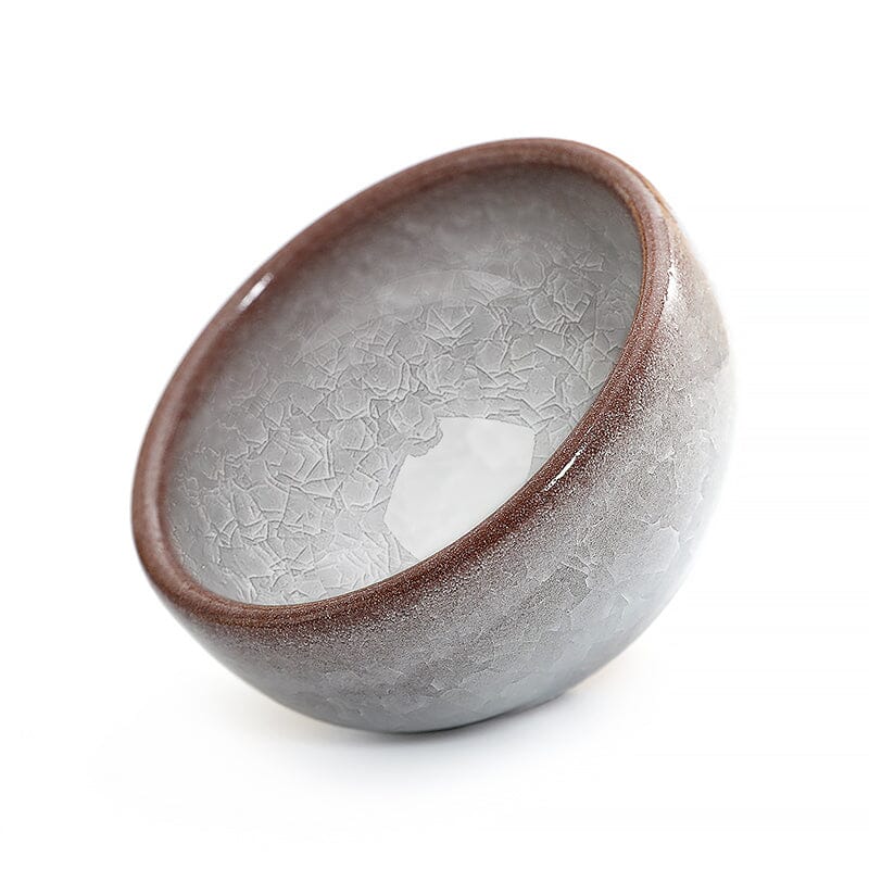 Ivory Rift Tea Cup Tenmokus