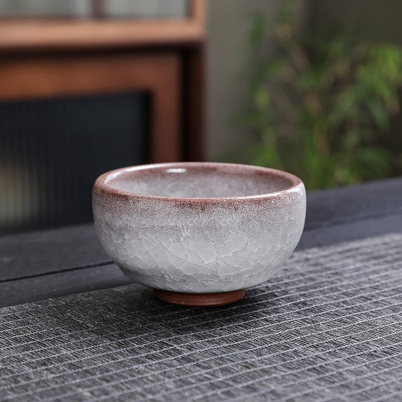 Ivory Rift Tea Cup Tenmokus