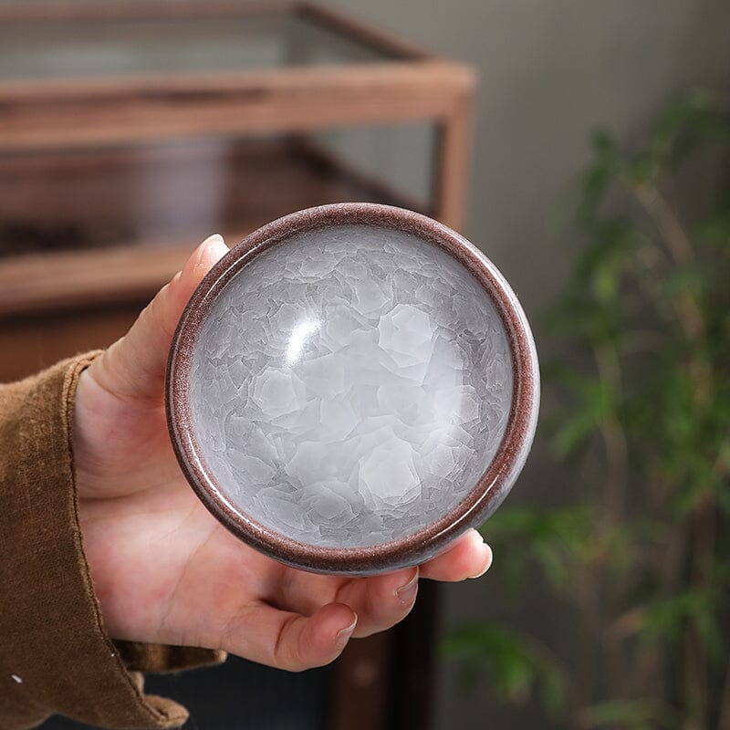 Ivory Rift Tea Cup Tenmokus