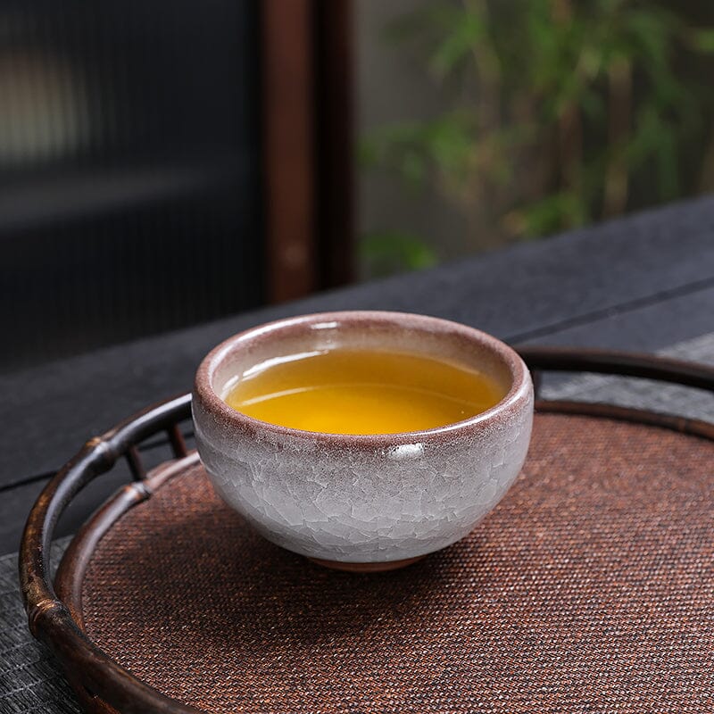 Ivory Rift Tea Cup Tenmokus