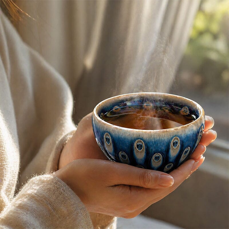 Peacock Eye Tea Cup Tenmokus