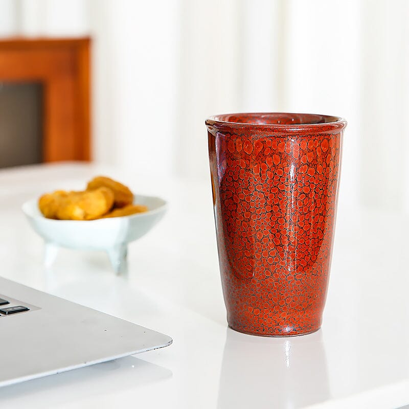 Orange Beer Cups Tenmokus