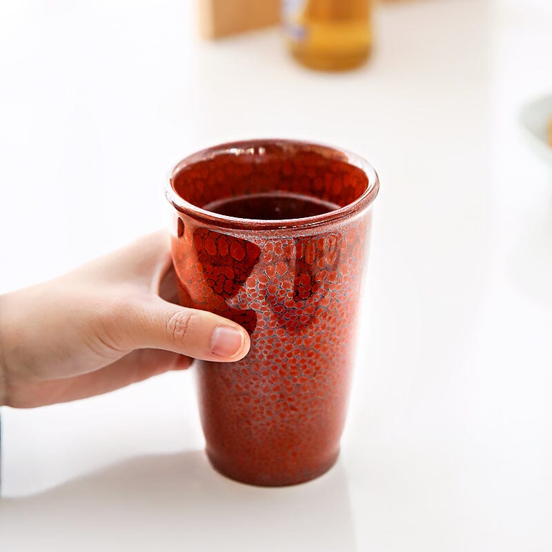 Orange Beer Cups Tenmokus