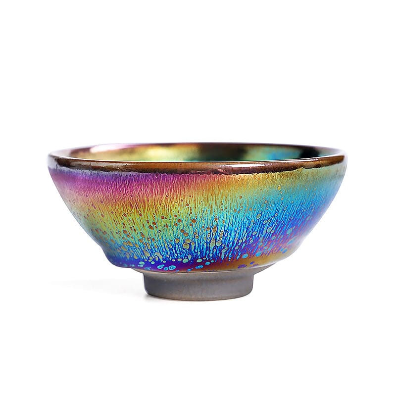 Rainbow Shower Tea Cup Tenmokus