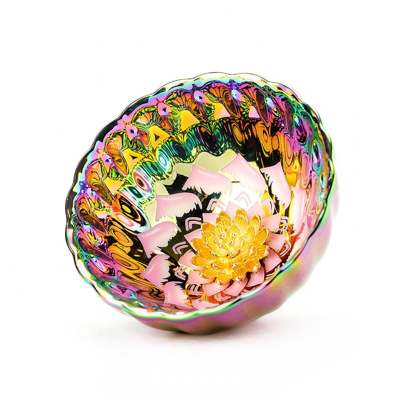 Vivid Fairy Tenmoku Tea Cup | Handmade Jianzhan with Oil-Spot
