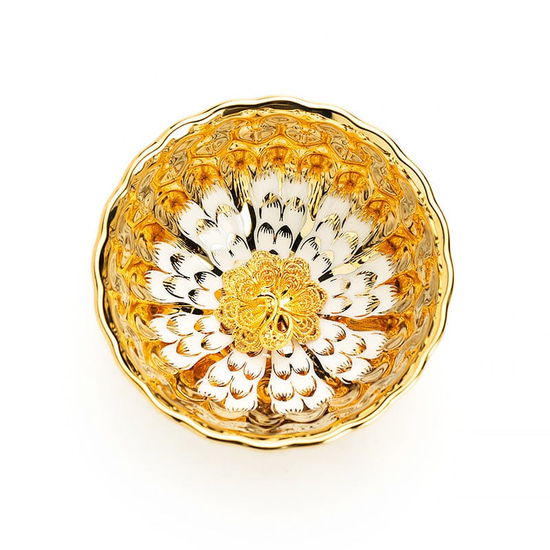 Vivid Gold Tea Cup Tenmokus