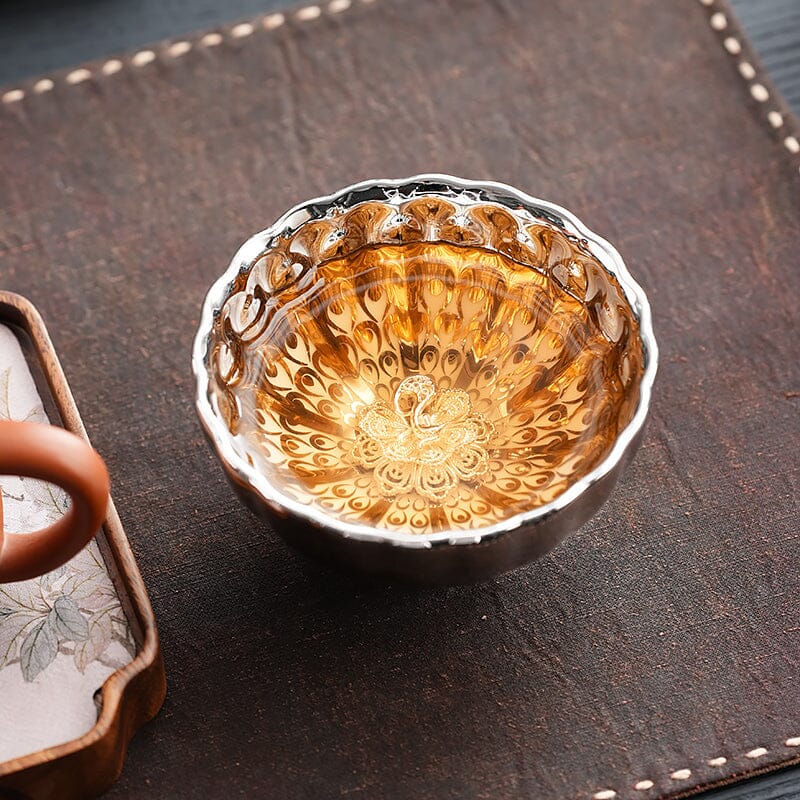 Vivid Silver Tea Cup Tenmokus