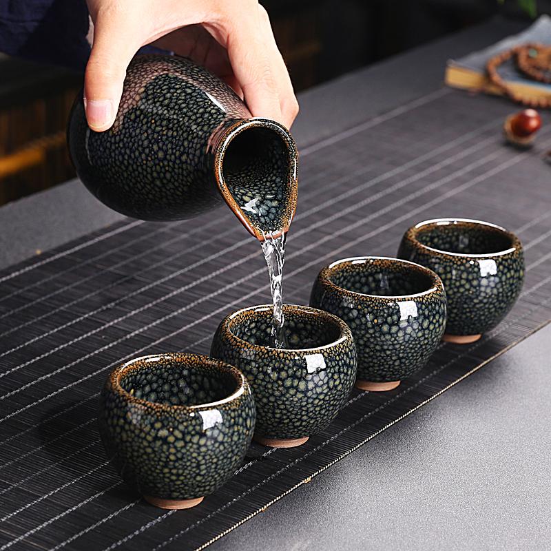 Wood Sake Set Sake Set Tenmokus