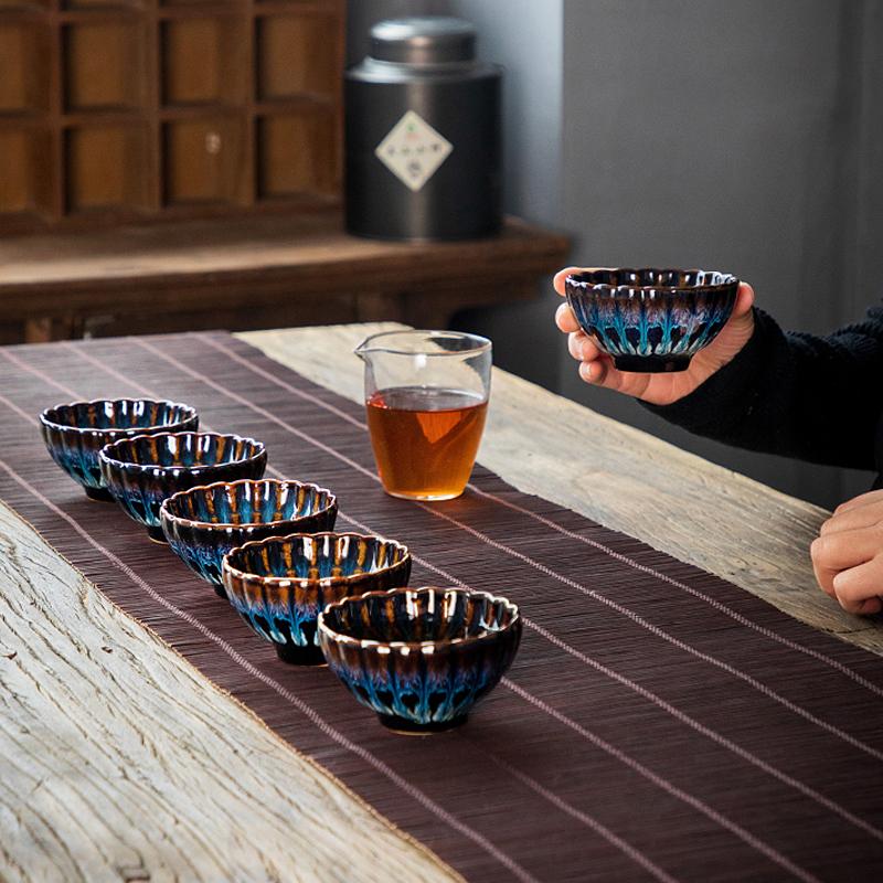 Golden Peacock Tea Cup Tenmokus
