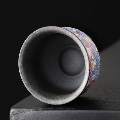 Blaze Sparks Tea Cup Tenmokus