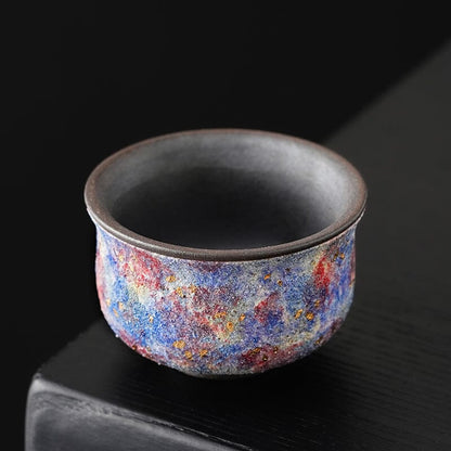 Blaze Sparks Tea Cup Tenmokus