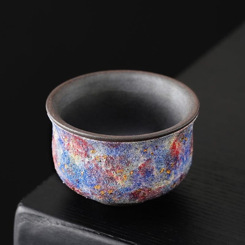 Blaze Sparks Tea Cup Tenmokus