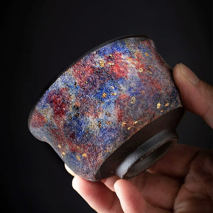 Blaze Sparks Tea Cup Tenmokus