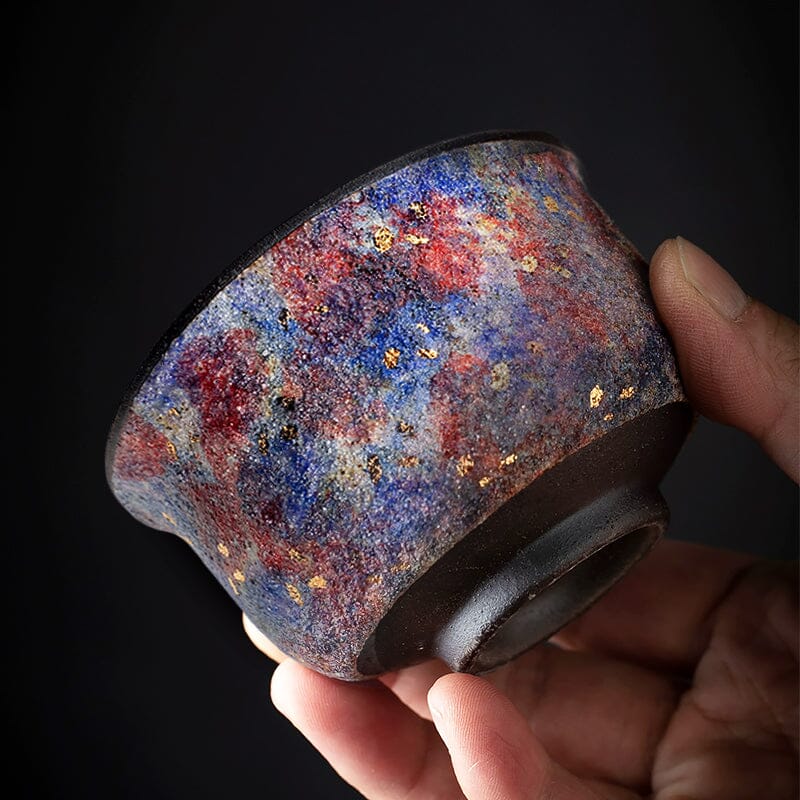 Blaze Sparks Tea Cup Tenmokus