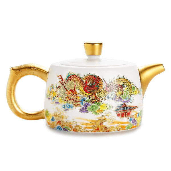Colorful Dragon Teapot Tenmokus