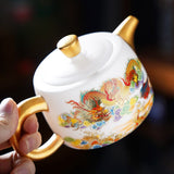 Colorful Dragon Teapot Tenmokus