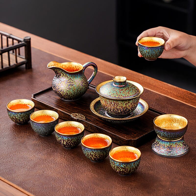 Golden Magic Jian Zhan Tenmoku Tea Set | Tenmokus