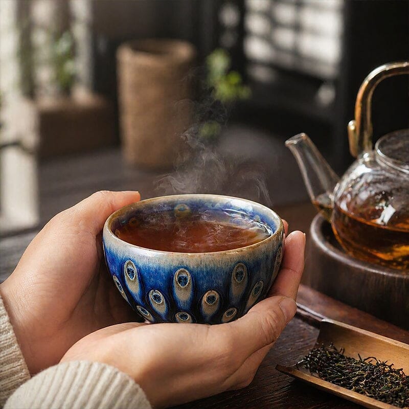 Peacock Eye Tea Cup Tenmokus