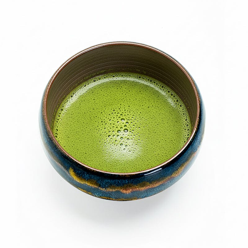 Panlong Matcha Bowl – Handmade Tenmoku Tea Cup with Dragon Scale
