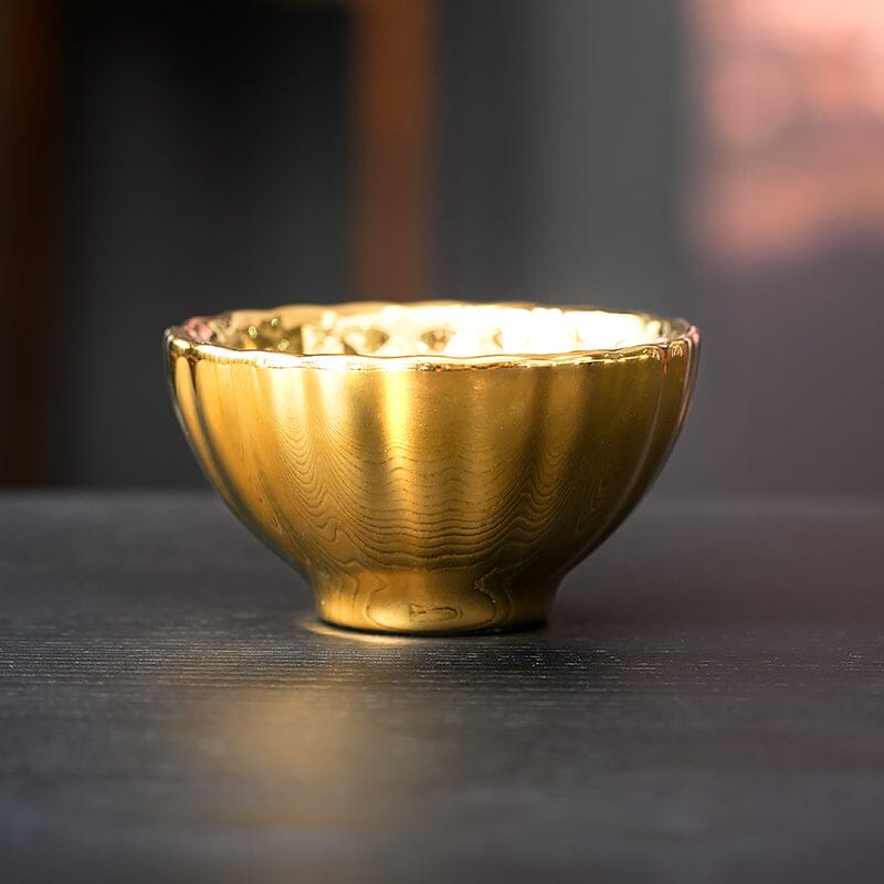 Vivid Gold Tea Cup Tenmokus
