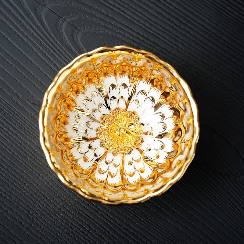 Vivid Gold Tea Cup Tenmokus