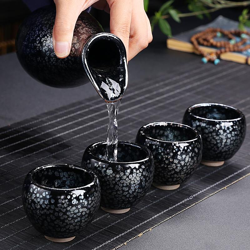 Cells Glazed Sake Set – Tenmokus