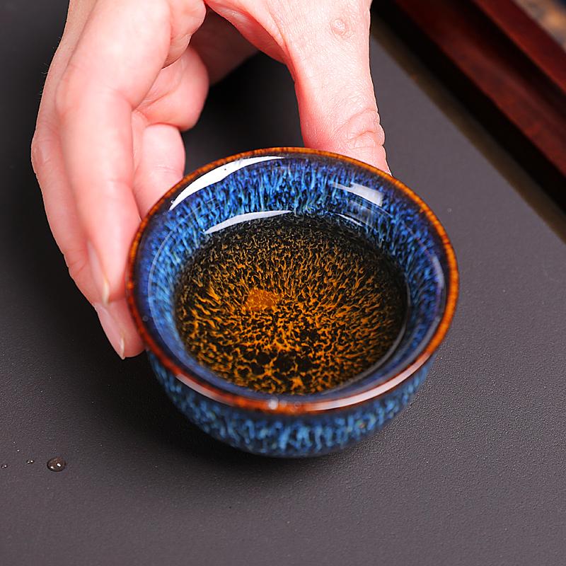 Iceberg Jian Zhan Tenmoku Tea Set – Handmade Glacial Glaze – Tenmokus