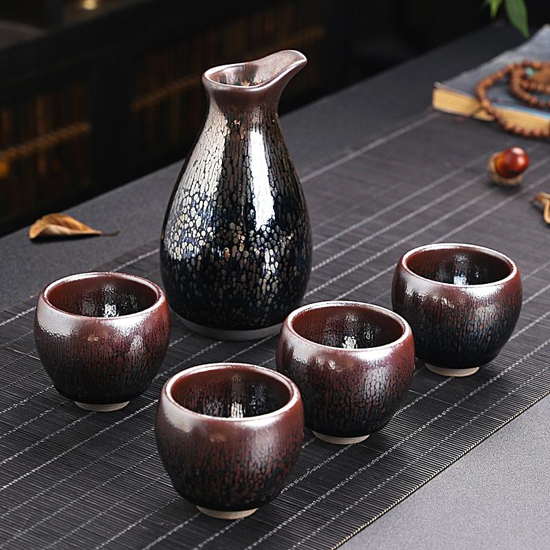 Cells Glazed Sake Set – Tenmokus