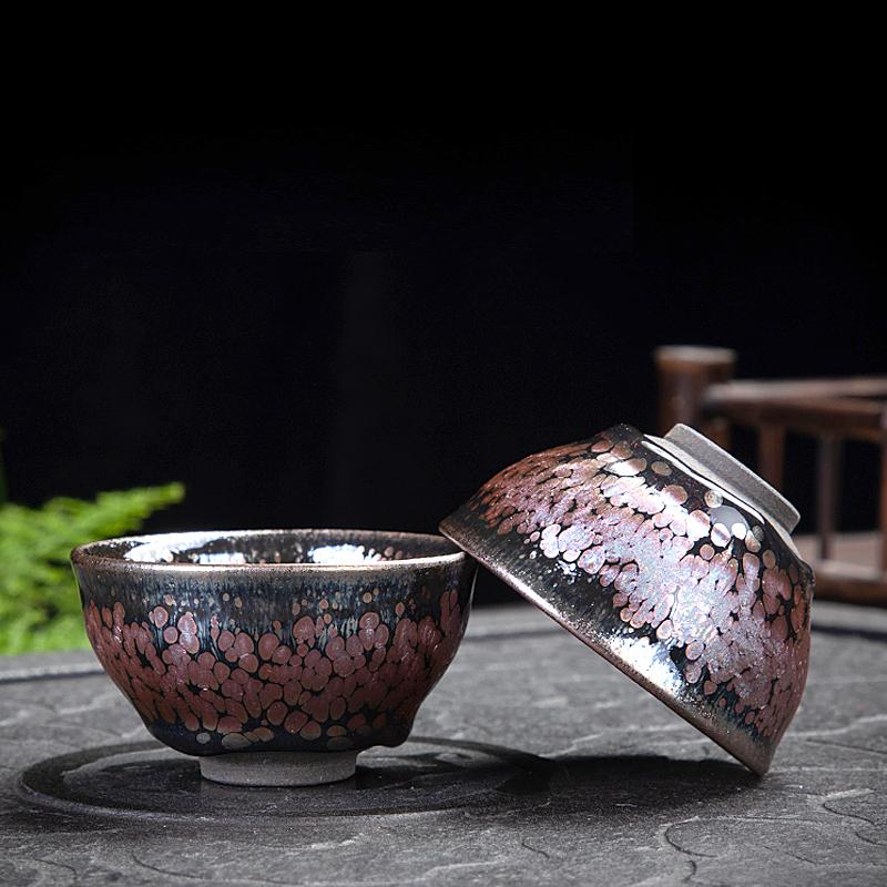 Succulent Jian Zhan Tenmoku Tea Set – Sage Green Handmade Tea Cup