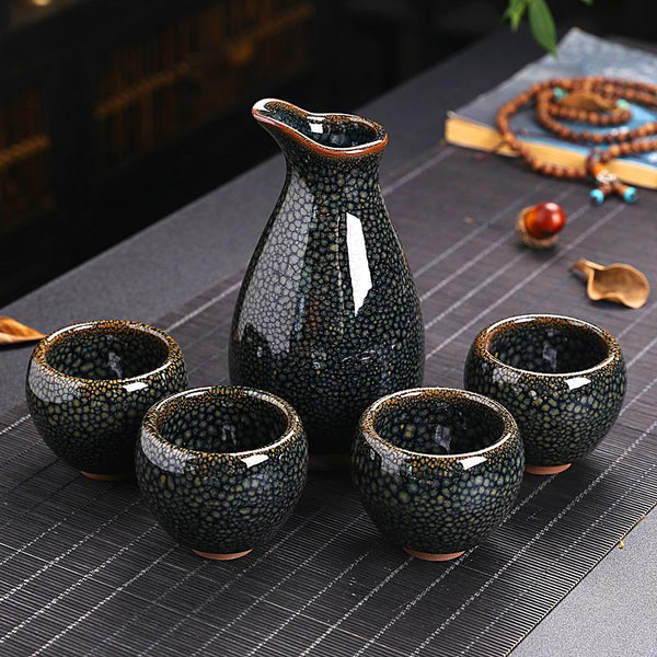 Earth Glazed Sake Set – Tenmokus
